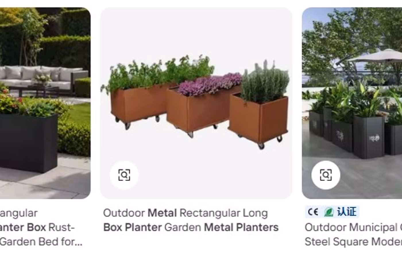 Metal Planter Boxes by Baiet Metal