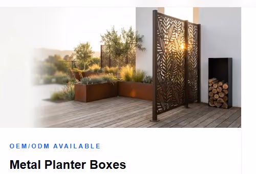 Decorative Laser-Cut Metal Privacy Screens by Baiet Metal
